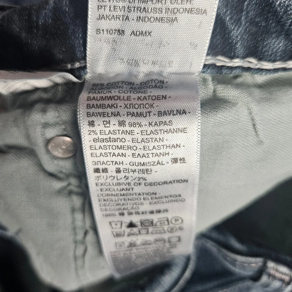 Levis 559 Jeans Mens 34x32 Relaxed Straight Dark Wash Blue Denim Stretch Casual